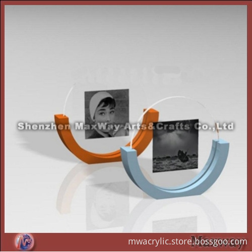 Equisite Round Modern High Transparency Acrylic/PMMA Prints/Picture/Photo/Card Holder/Frame/Stand